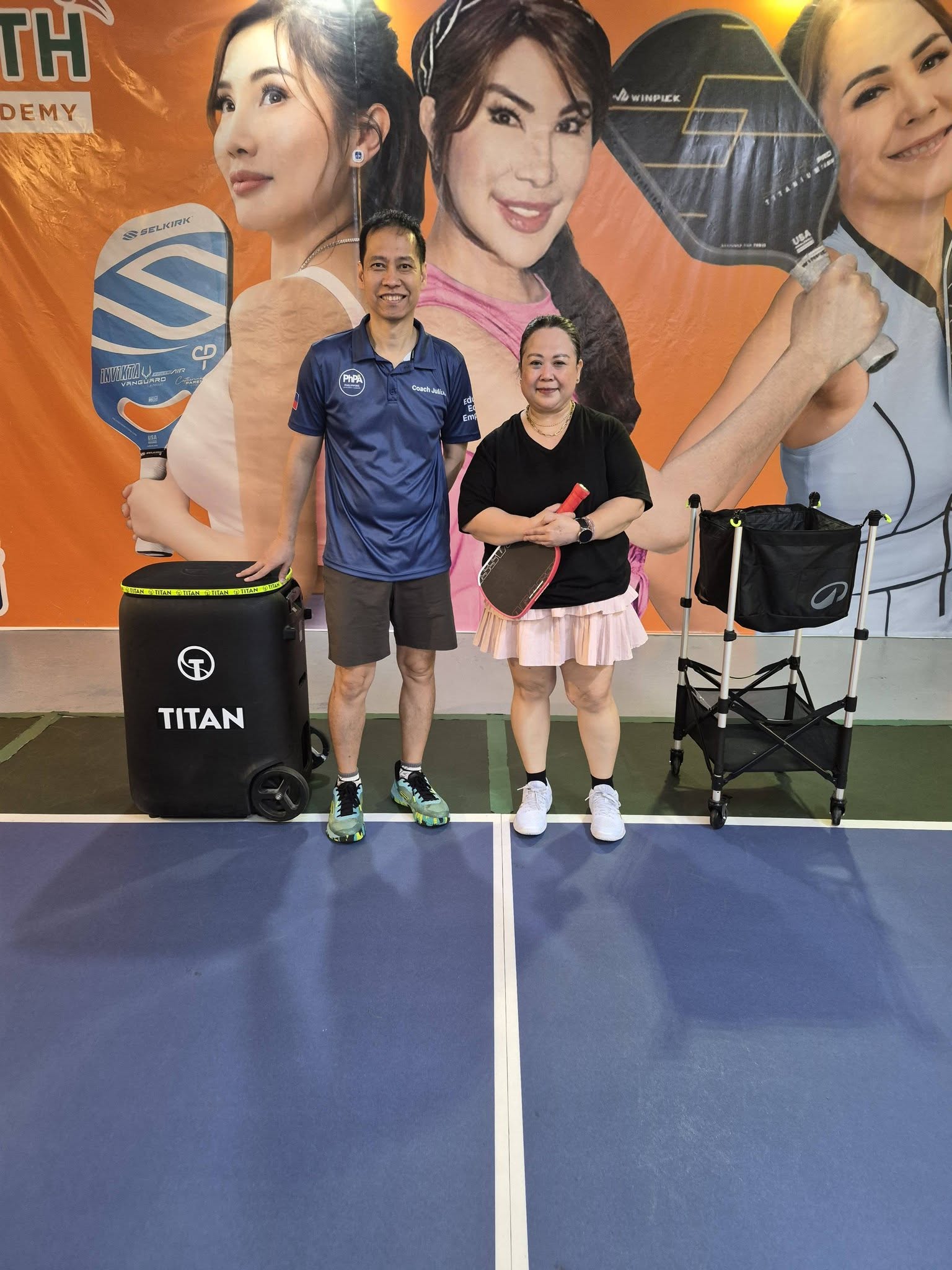 Spinora players during a friendly pickleball rally